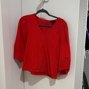 Universal Thread Red V-Neck Blouse